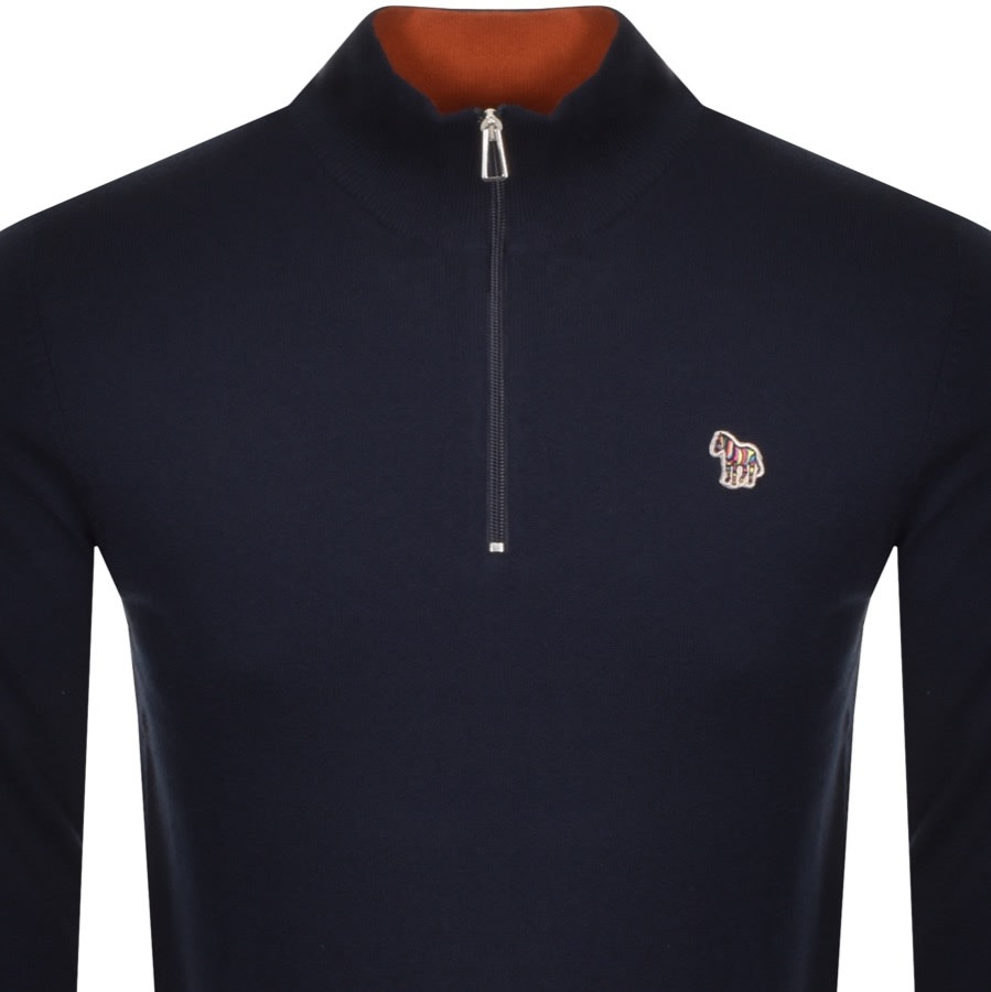 Alternative Image for ProductPS By Paul Smith Half Zip Knit Jumper Navy2